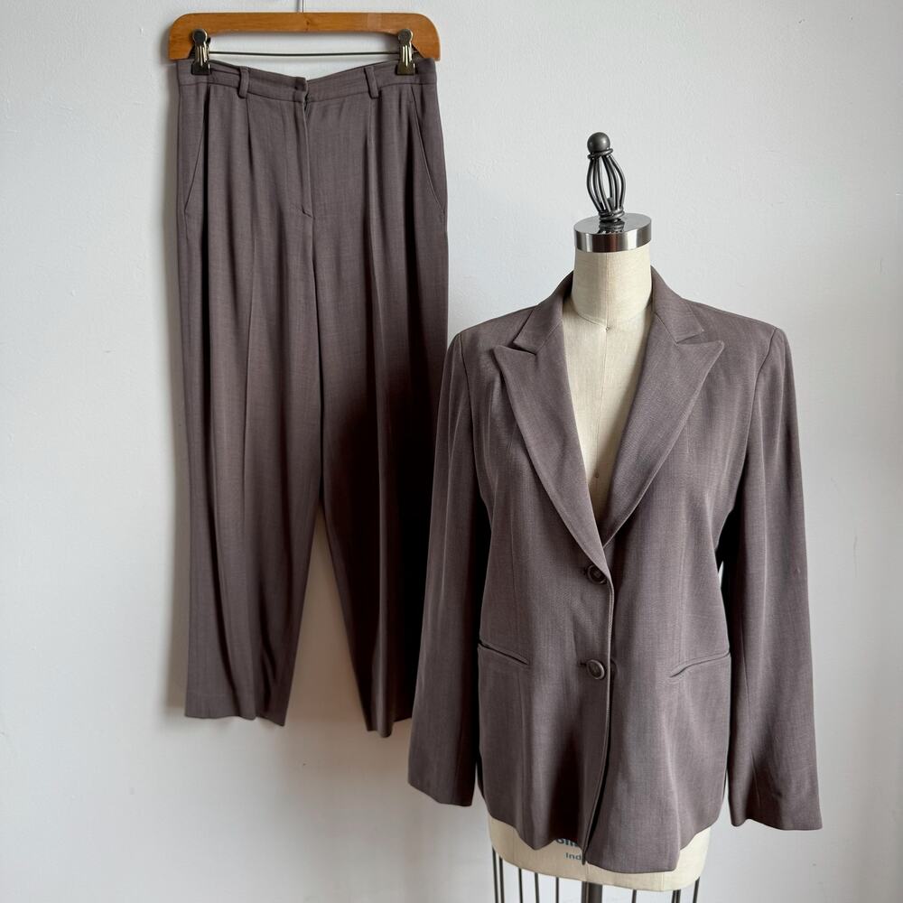 Vintage 2000's DKNY Petite Rayon and Wool Pant Suit